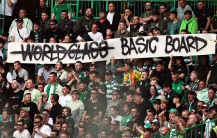 Celtic fans protest