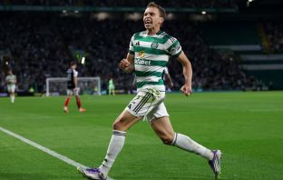 Alistair Johnston celebrates