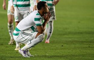 Adam Idah of Celtic appears dejected