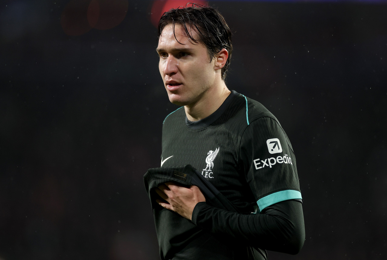 Federico Chiesa of Liverpool scores
