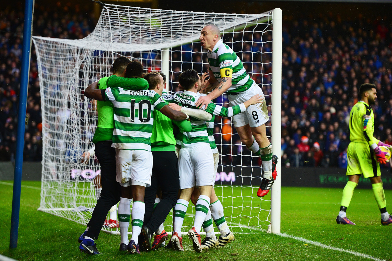 Celtic players celebrate