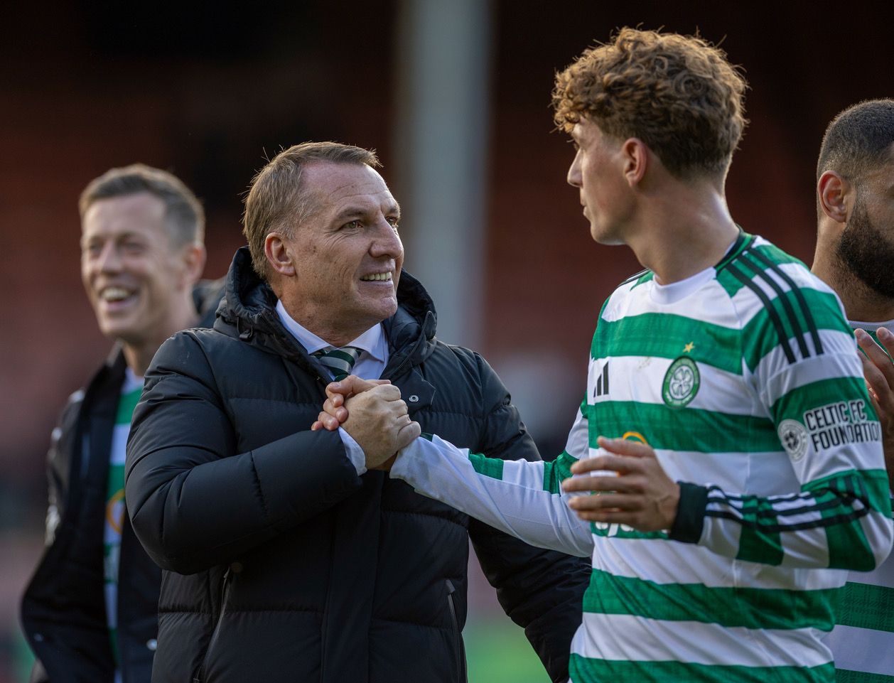 Arne Engels with Brendan Rodgers