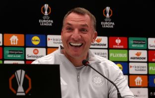 Brendan Rodgers is all smiles in Belgrade