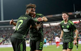 Kelechi Iheanacho of Celtic celebrates