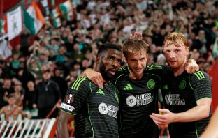 Kelechi Iheanacho of Celtic celebrates