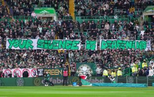 Your Silence is Deafening banner in the North Curve