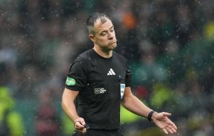 Referee Don Robertson Celtic v Hibernian