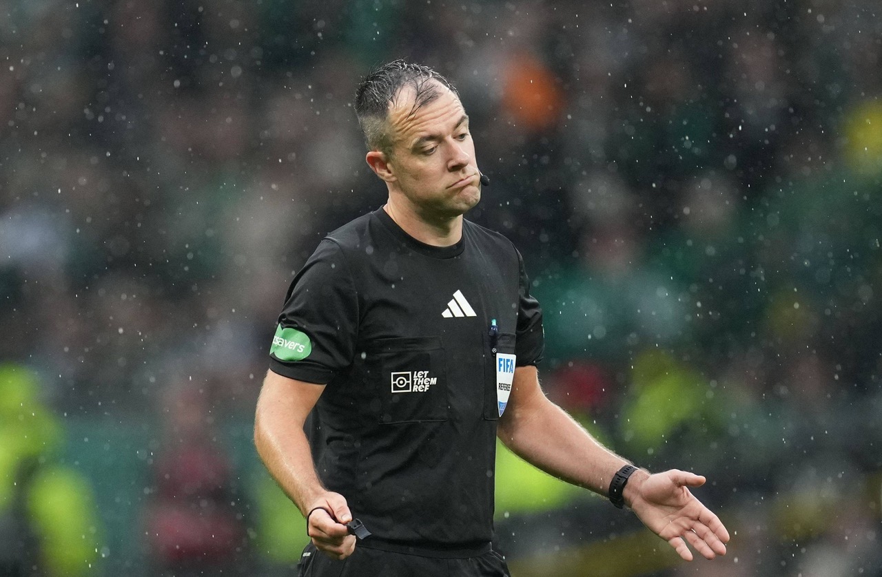 Referee Don Robertson Celtic v Hibernian