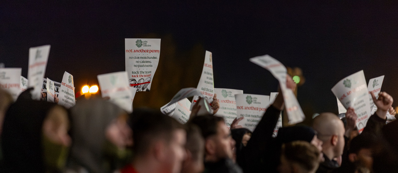 Celtic Fans Collective protest at Celtic Park