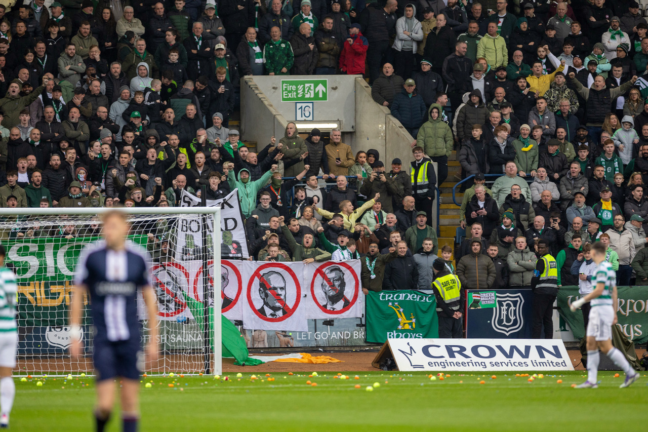 Celtic fan protest.