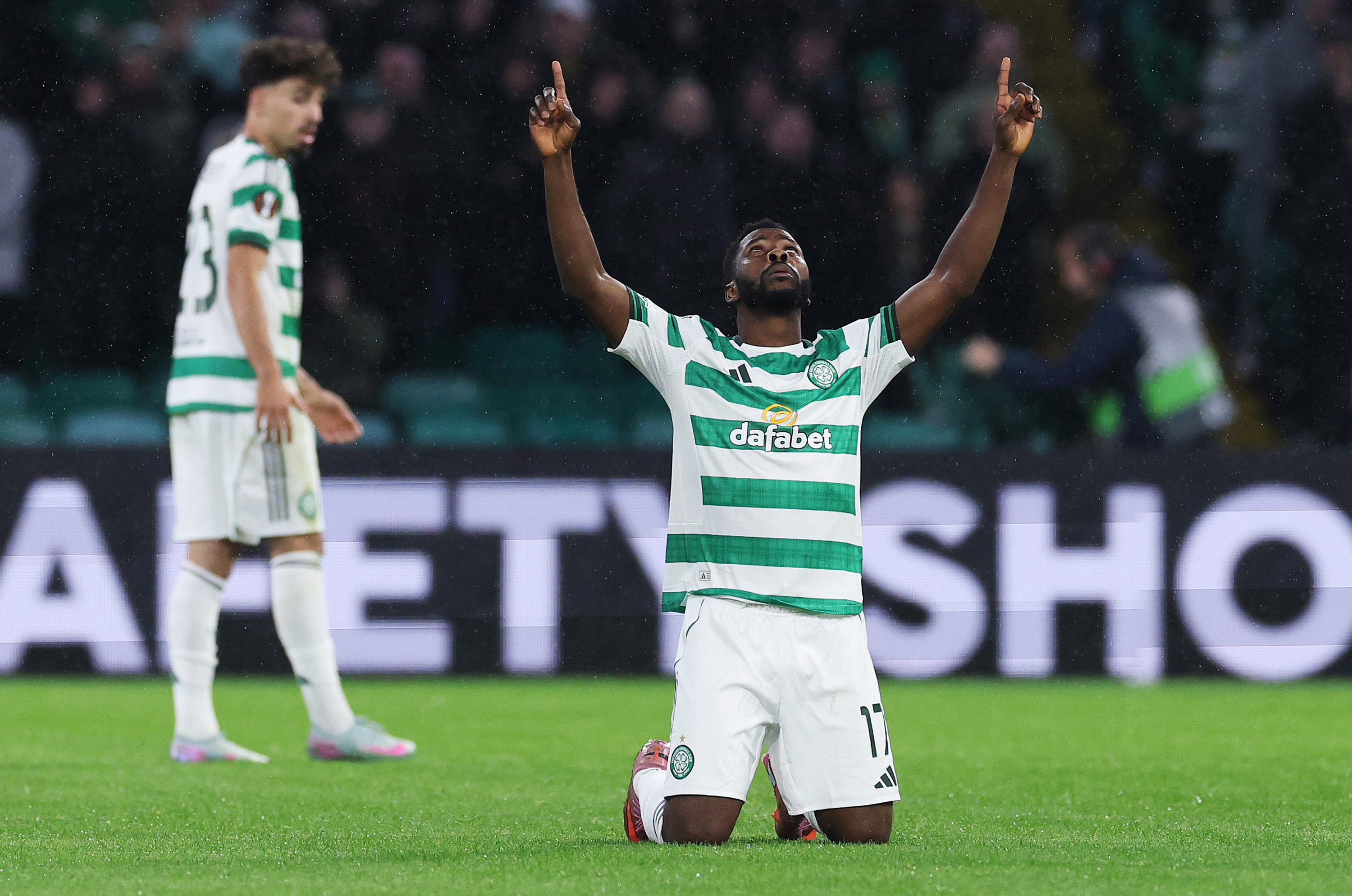 Kelechi Iheanacho of Celtic celebrates