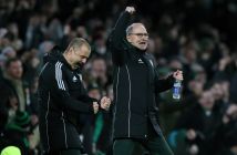 Martin O'Neill and Shaun Maloney celebrate
