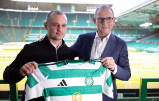 Shaun Maloney and Martin O'Neill at Celtic Park