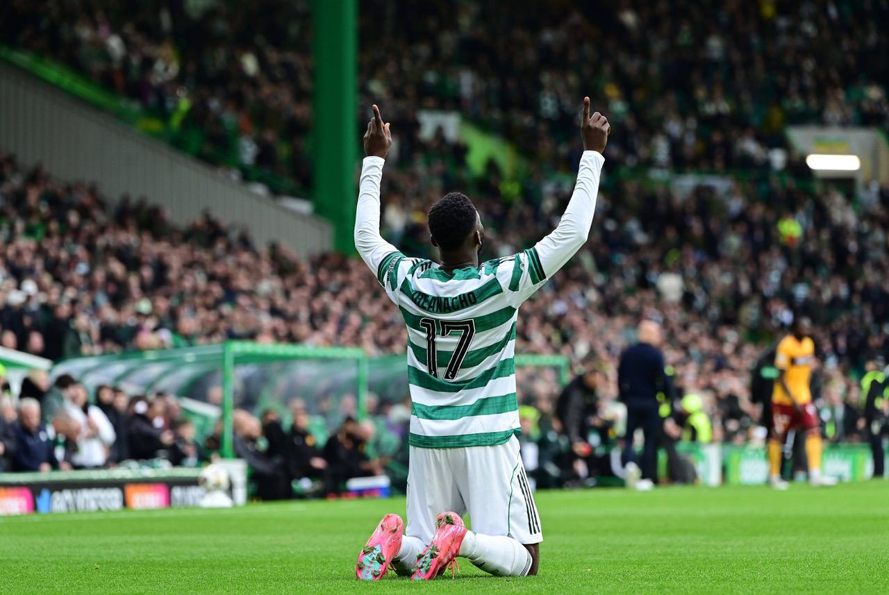 Kelechi Iheanacho of Celtic celebrates
