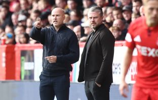 Aberdeen Manager Jimmy Thelin and Motherwell's Manager Jens Berthel Askou