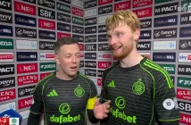 Callum McGregor and Liam Scales at Easter Road.