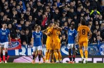 Roma celebrations at Ibrox.