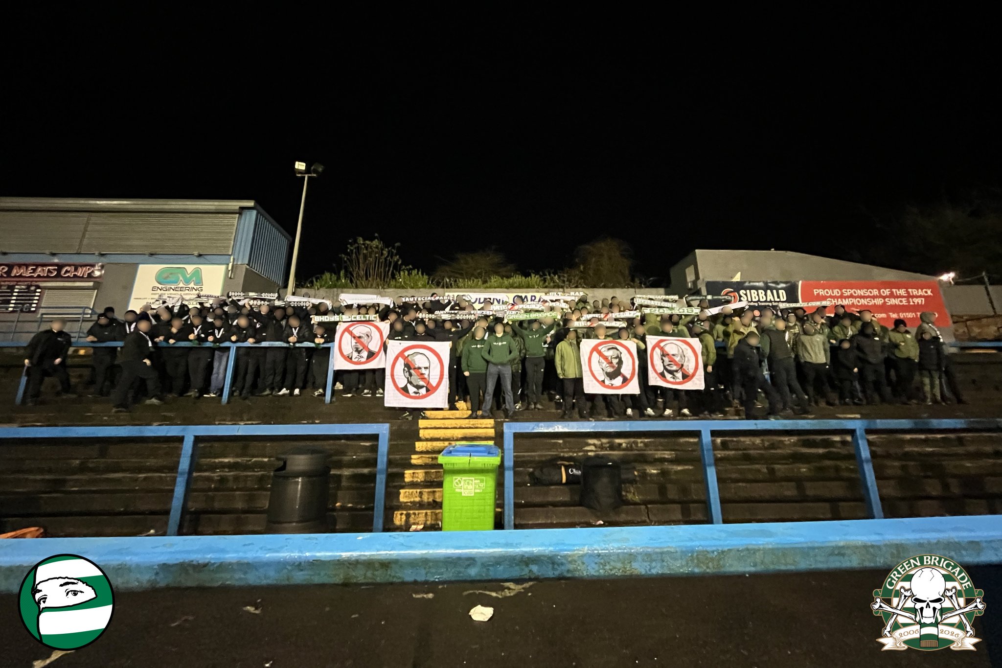Celtic Ultras at Cowdenbeath v Celtic B, Saturday 23 November 2025.