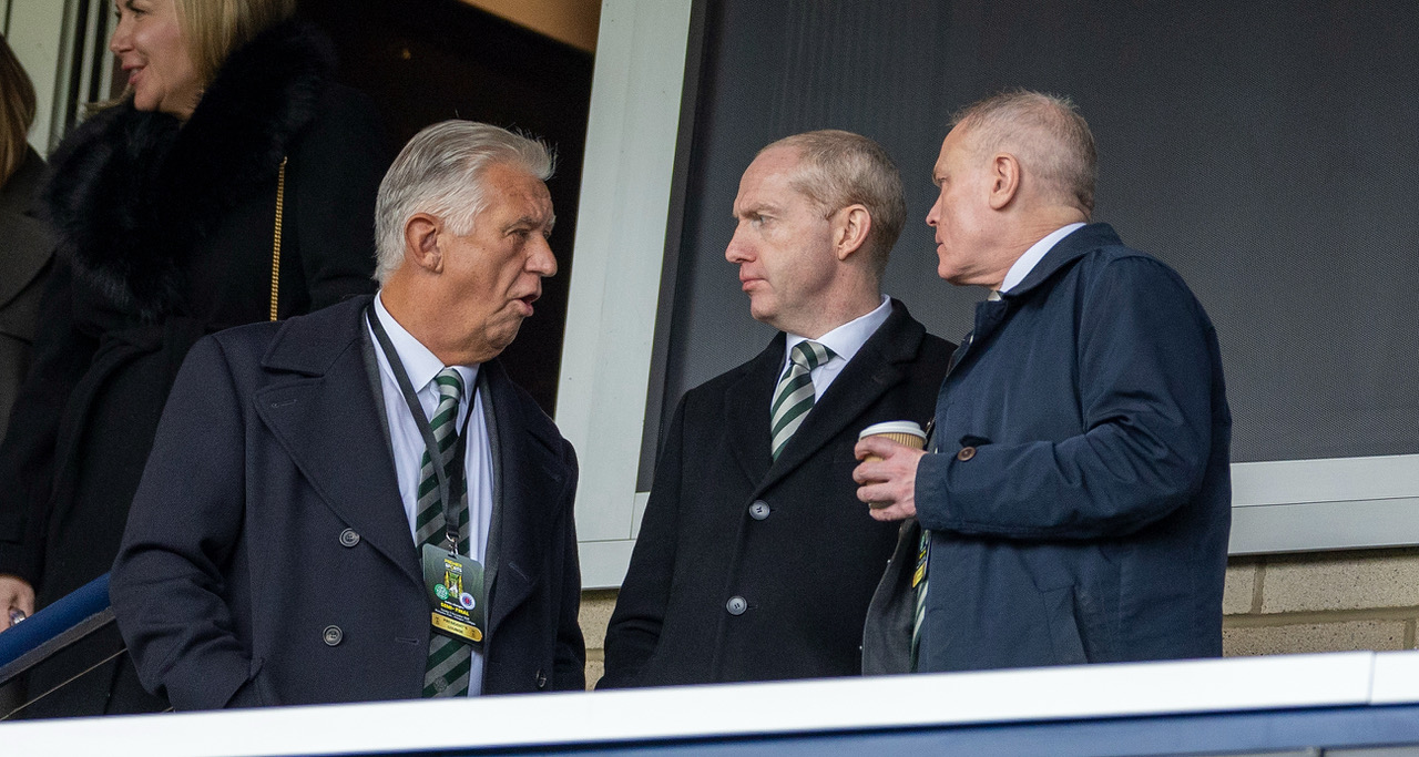 Peter Lawwell, Michael Nicholson and Chris McKay