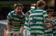 Anthony Ralston celebrates