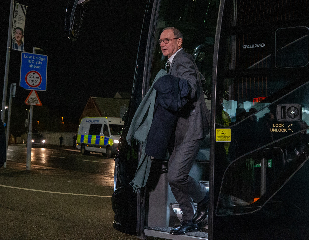Martin O'Neill arrives at St Mirren Park