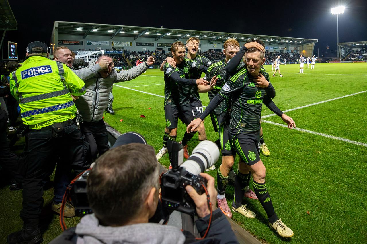 Callum McGregor celebrates