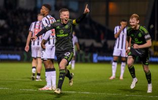 Callum McGregor celebrates