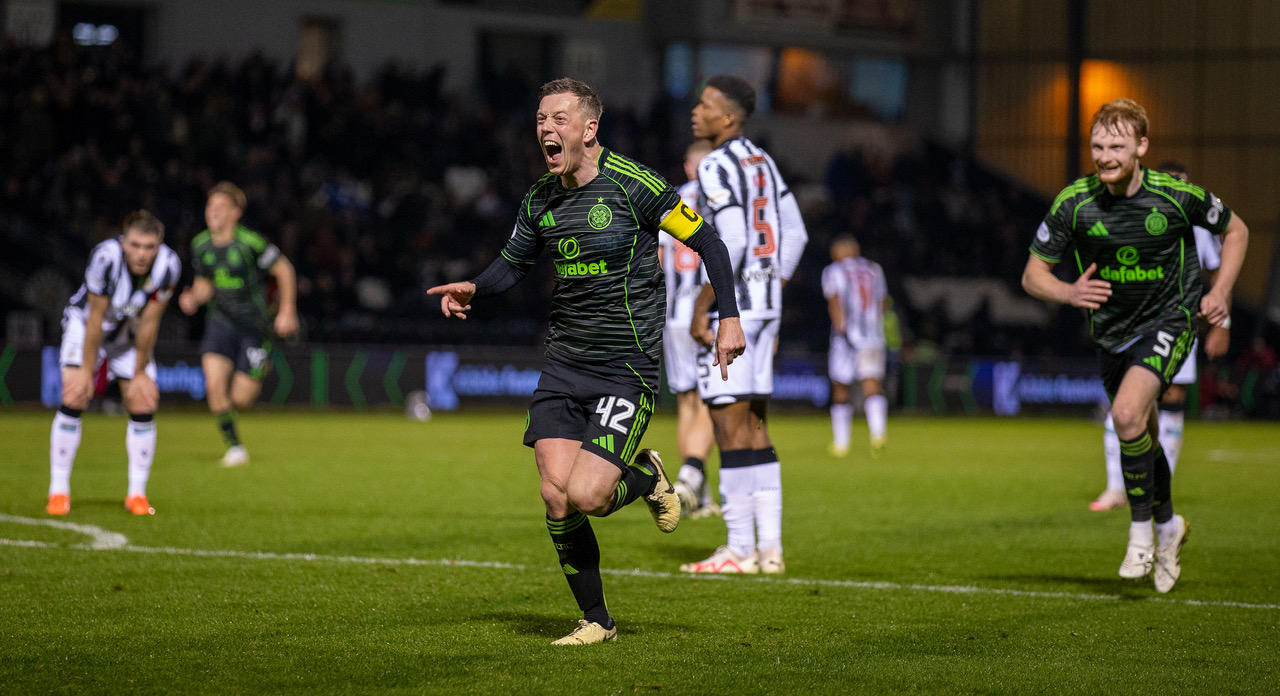 Callum McGregor celebrates