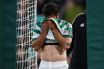 Marcelo Saracchi of Celtic leaves the field injured