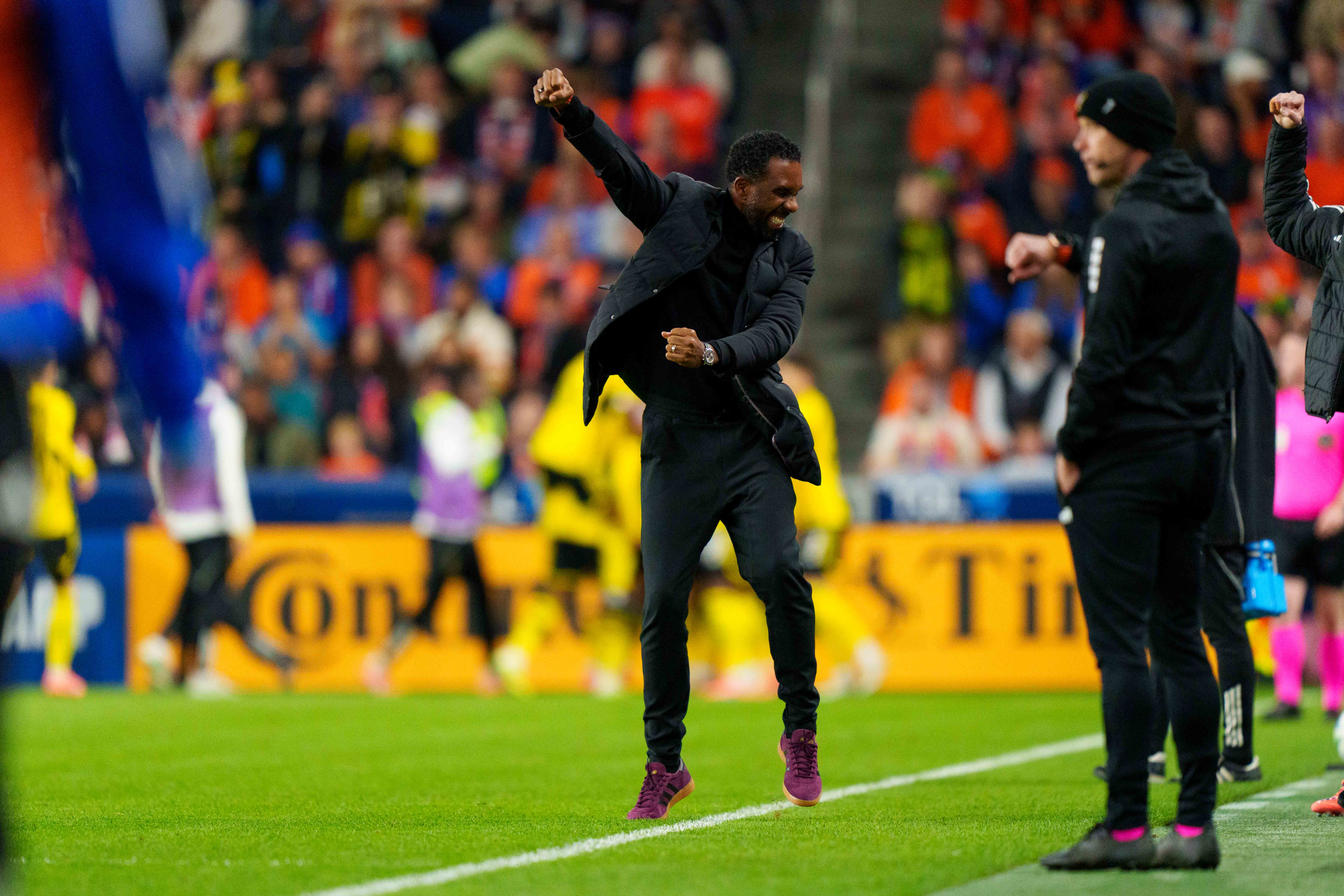 Columbus Crew head coach Wilfried Nancy celebrates
