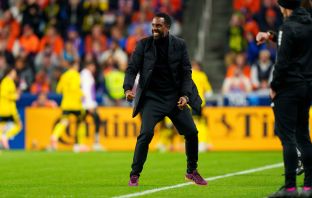 Columbus Crew head coach Wilfried Nancy celebrates