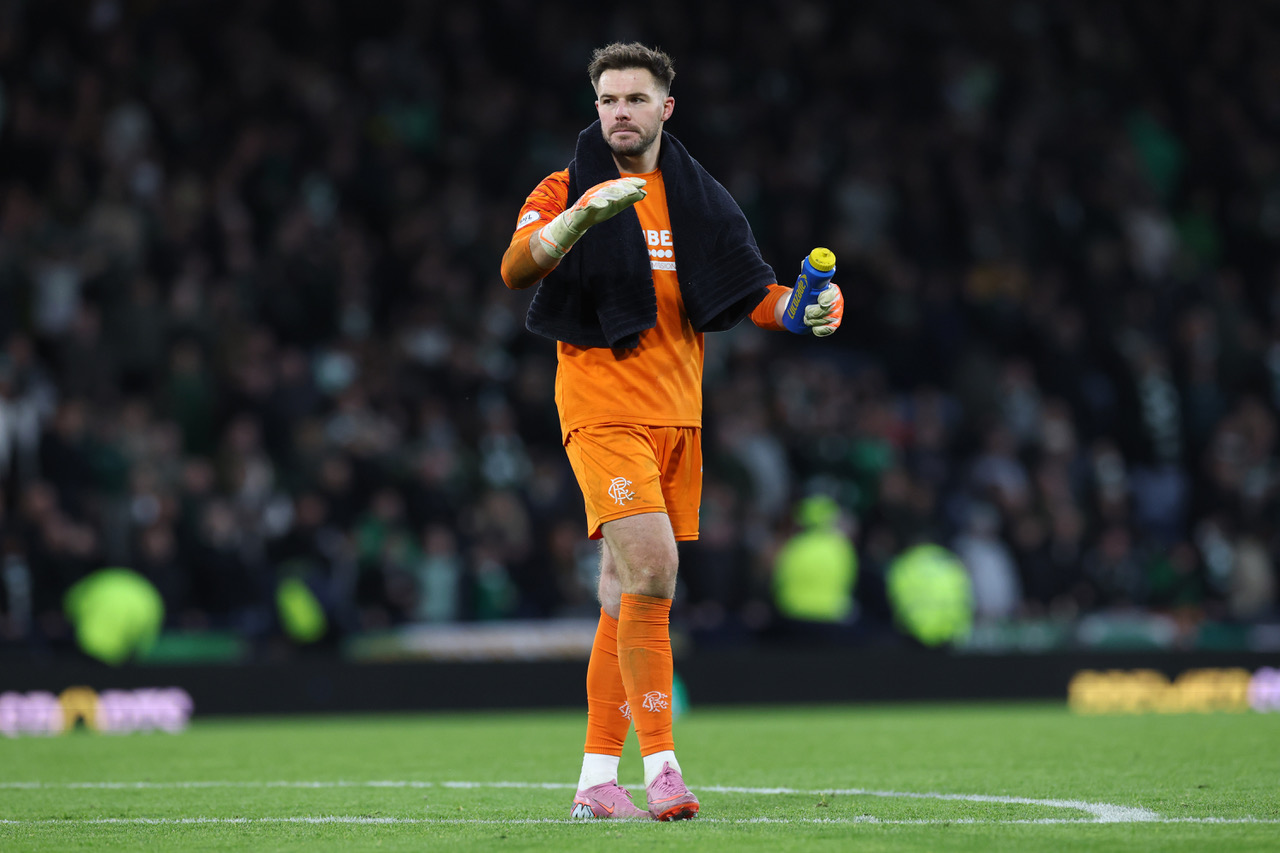 Jack Butland of theRangers is seen at full time