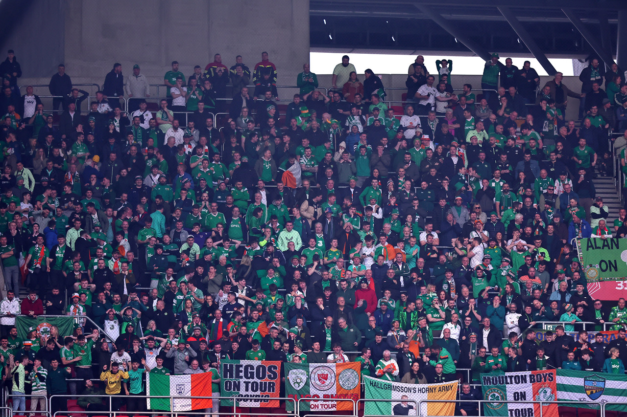 Fans of Republic of Ireland in Budapest 