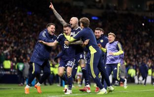 Kenny McLean of Scotland celebrates
