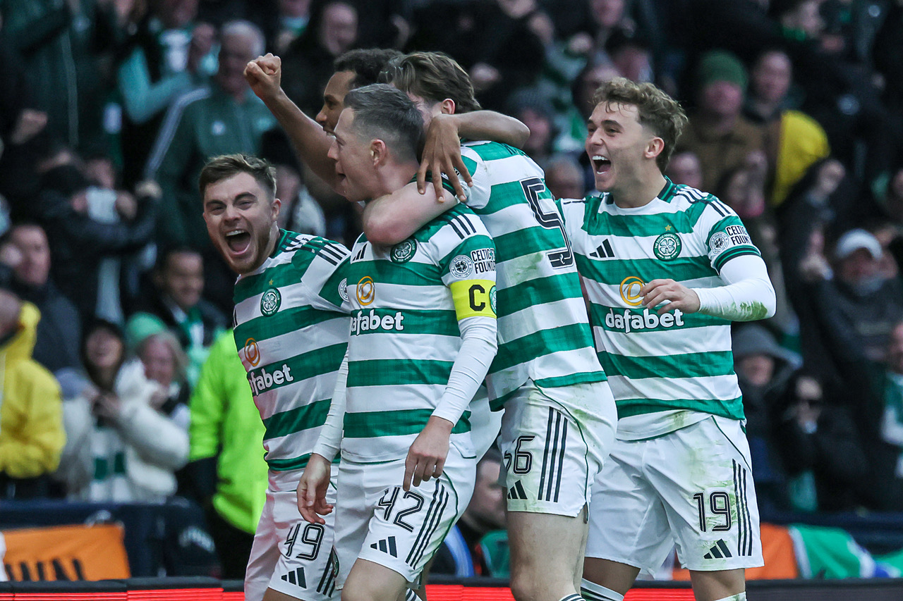 Callum McGregor celebrates
