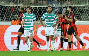 Auston Trusty and Anthony Ralston of Celtic