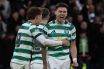 Kieran Tierney is delighted as Callum Osmand celebrates his goal.
