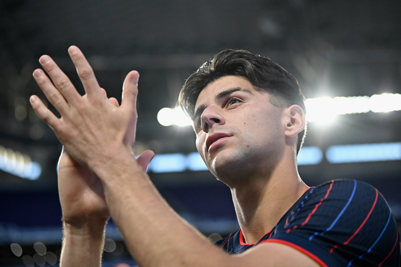 Max Arfsten of United States celebrates
