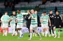 Callum McGregor of Celtic applauds the fans