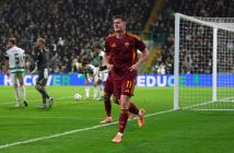 Evan Ferguson of AS Roma celebrates