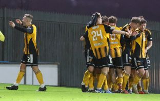 Auchinleck Talbot's players celebrate