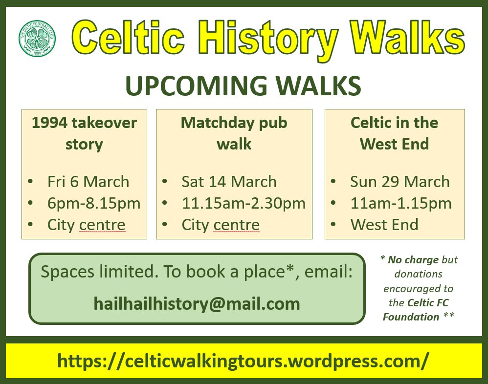 Upcoming Walks and they are all FREE!