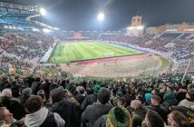 Celtic supporters at Stadio Renato Dall'Ara, Bologna.