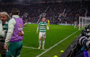 Callum MCGregor at Tynecastle.