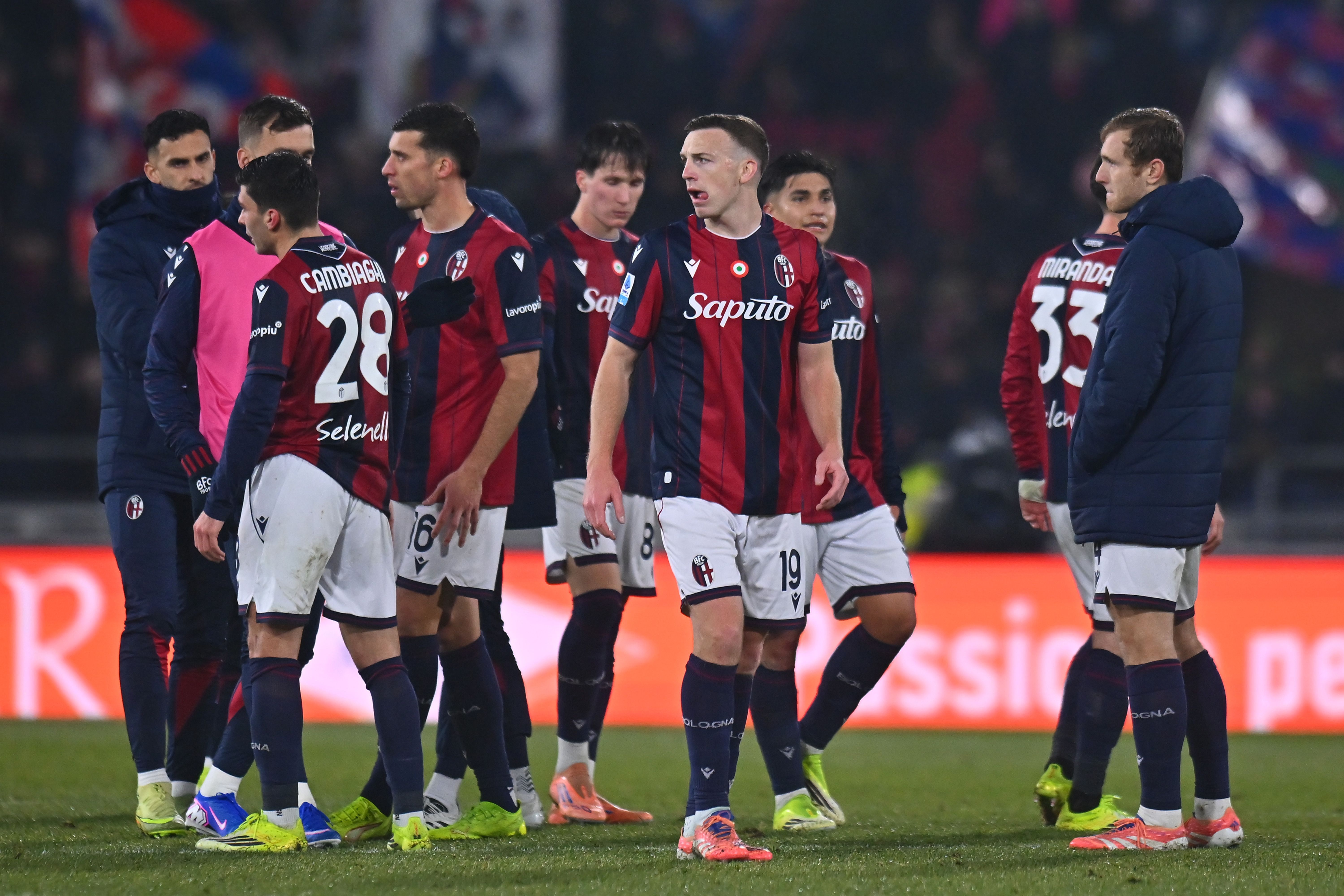 Lewis Ferguson of Bologna FC looks dejected