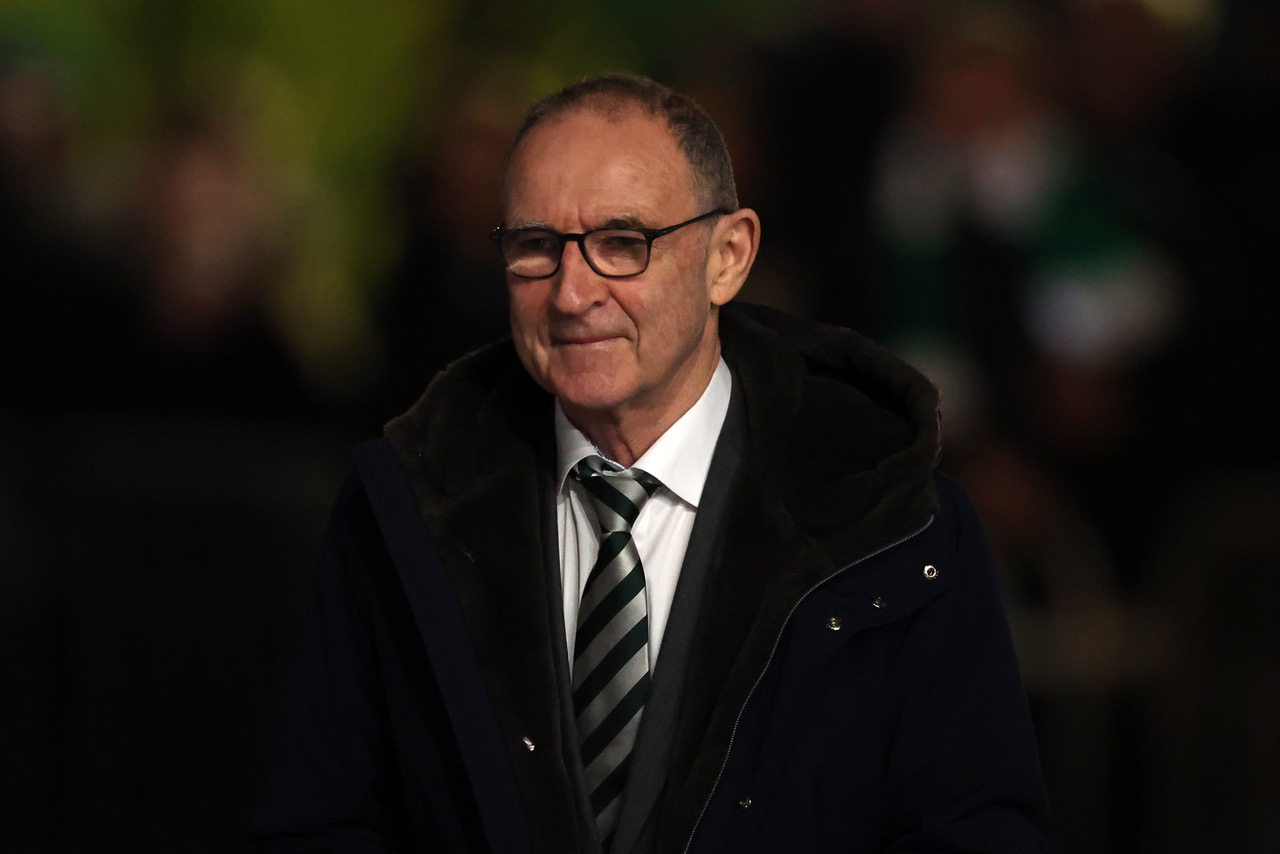 Martin O'Neill, Manager of Celtic, arrives at the stadium