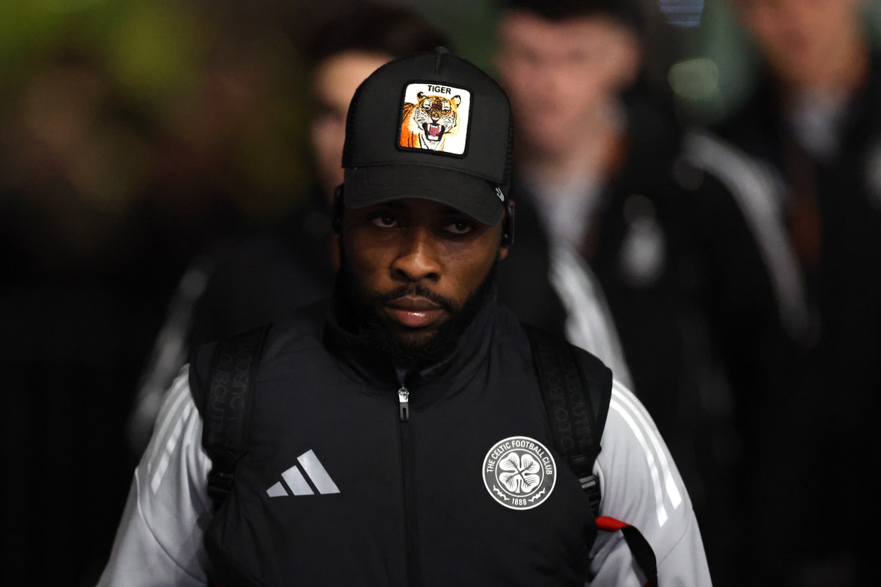 Kelechi Iheanacho of Celtic arrives at the stadium