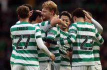 Celtic players celebrate Yang Hyun-Jun's opening goal