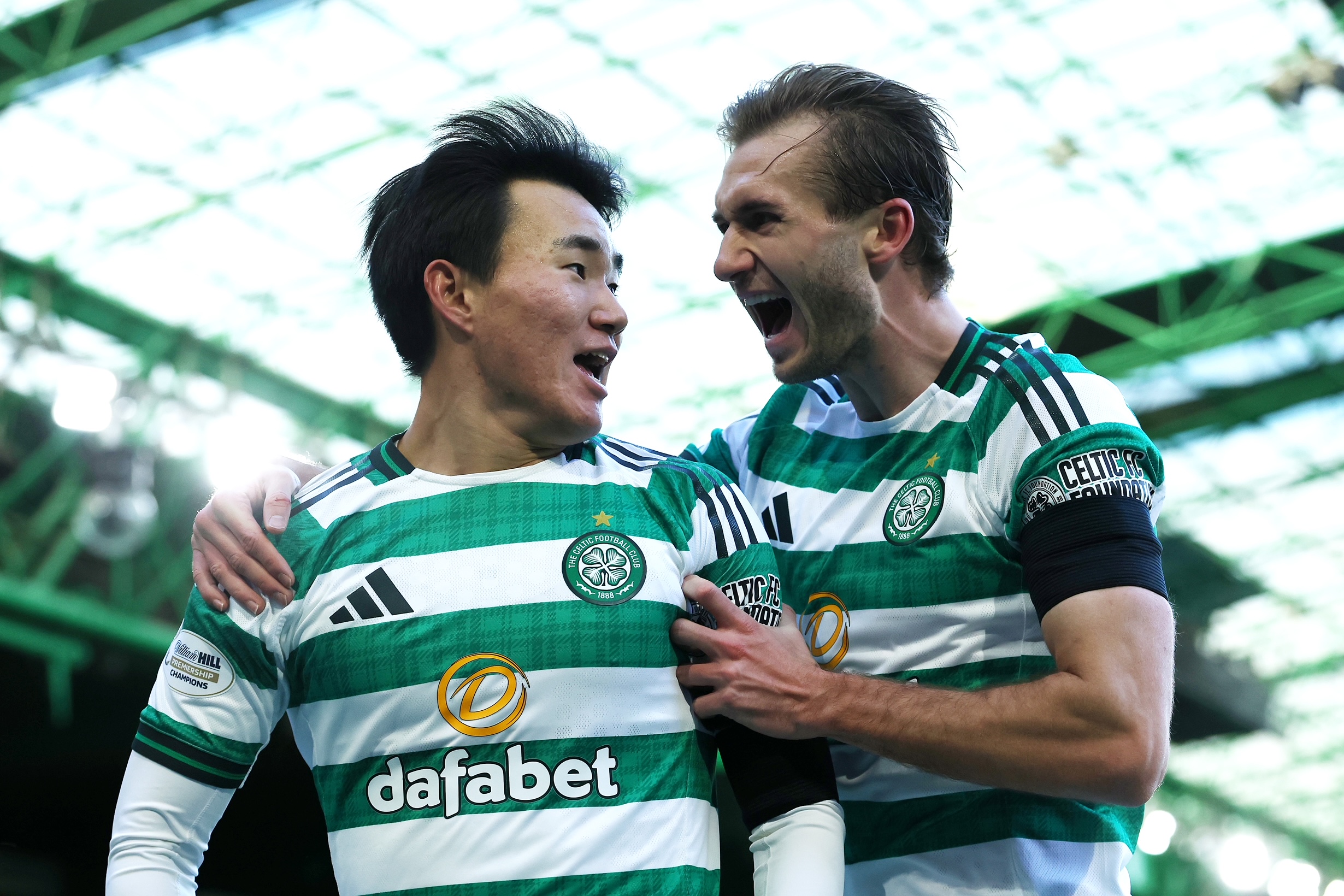 Yang Hyun-Jun of Celtic celebrates