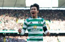 Yang Hyun-Jun of Celtic celebrates